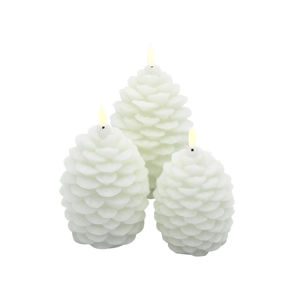 Cone Pine Cole Electronic LED 3D Lumânare